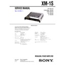 xm-1s service manual