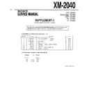 Sony XM-2040 (serv.man2) Service Manual