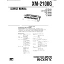 Sony XM-2100G Service Manual