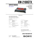 Sony XM-2100GTX Service Manual
