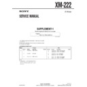Sony XM-222 (serv.man2) Service Manual