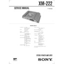 Sony XM-222 Service Manual