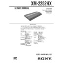 Sony XM-2252HX Service Manual