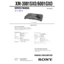 xm-3001sxd, xm-6001gxd service manual