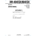 Sony XM-404EQX, XM-604EQX (serv.man2) Service Manual