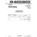 Sony XM-404EQX, XM-604EQX (serv.man3) Service Manual
