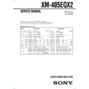 Sony XM-405EQX2 Service Manual