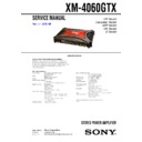 Sony XM-4060GTX Service Manual