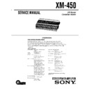 Sony XM-450 Service Manual