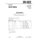 Sony XM-502X Service Manual