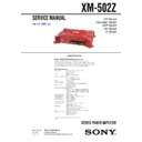 xm-502z service manual