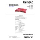 xm-504z service manual