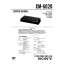 Sony XM-6020 Service Manual