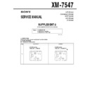 Sony XM-7547 (serv.man3) Service Manual