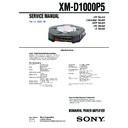 Sony XM-D1000P5 Service Manual