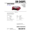 Sony XM-D400P5 Service Manual