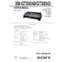 Sony XM-GTX6040, XM-GTX6042 Service Manual