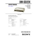 xm-sd22x service manual