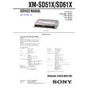xm-sd51x, xm-sd61x service manual