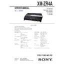 Sony XM-ZR4A Service Manual