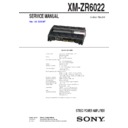 Sony XM-ZR6022 Service Manual