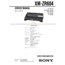 xm-zr604 service manual