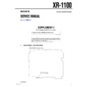Sony XR-1100 (serv.man3) Service Manual