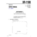 Sony XR-1100 (serv.man4) Service Manual