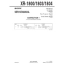 Sony XR-1800, XR-1803, XR-1804 (serv.man3) Service Manual