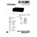 Sony XR-1853MK2 Service Manual