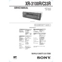 Sony XR-3100R, XR-C33R Service Manual