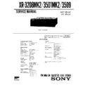 Sony XR-3208MK2, XR-3501MK2, XR-3509 Service Manual