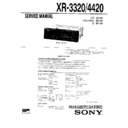 Sony XR-3320, XR-4420, XRS-600 Service Manual