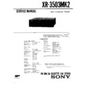 Sony XR-3503MK2 Service Manual