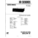 Sony XR-3690RDS Service Manual