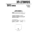 Sony XR-3700RDS (serv.man2) Service Manual