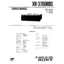 Sony XR-3700RDS Service Manual
