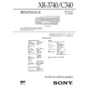 Sony XR-3740, XR-C340 Service Manual