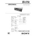 Sony XR-3750, XR-3758, XR-3759, XR-7750, XRS-888 Service Manual