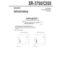 Sony XR-3750, XR-C350 Service Manual