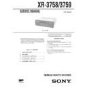 Sony XR-3758, XR-3759, XR-T3758 Service Manual