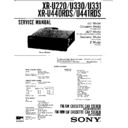 Sony XR-441RDS, XR-U220, XR-U330, XR-U331, XR-U440FP, XR-U440RDS, XR-U441FP, XR-U441RDS Service Manual