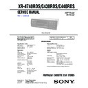 Sony XR-4740RDS, XR-C430RDS, XR-C440RDS Service Manual