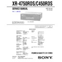 Sony XR-4750RDS, XR-C450RDS Service Manual