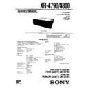 Sony XR-4790, XR-4800, XR-7850 Service Manual