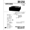 Sony XR-5250 Service Manual