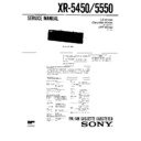 Sony XR-5450, XR-5550 Service Manual