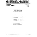 Sony XR-5600RDS, XR-5601RDS (serv.man2) Service Manual