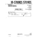 Sony XR-5700RDS, XR-5701RDS (serv.man2) Service Manual