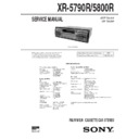 Sony XR-5790R, XR-5800R, XR-5800RV, XR-5810R, XR-5820R Service Manual